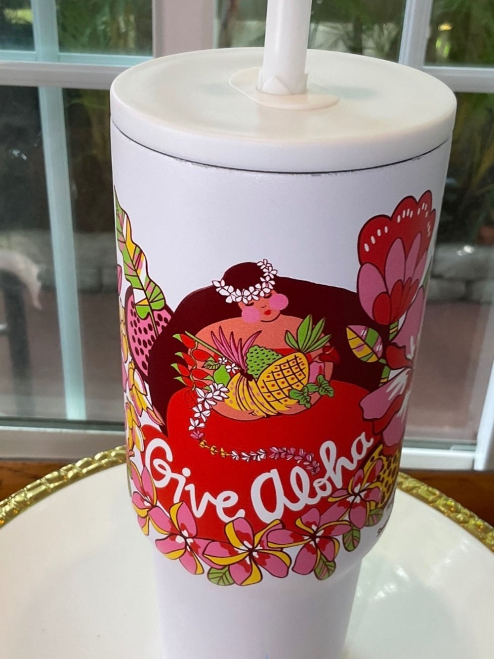Lovely Ltd Edition Foodland “Give Aloha” Water Flask NWOT